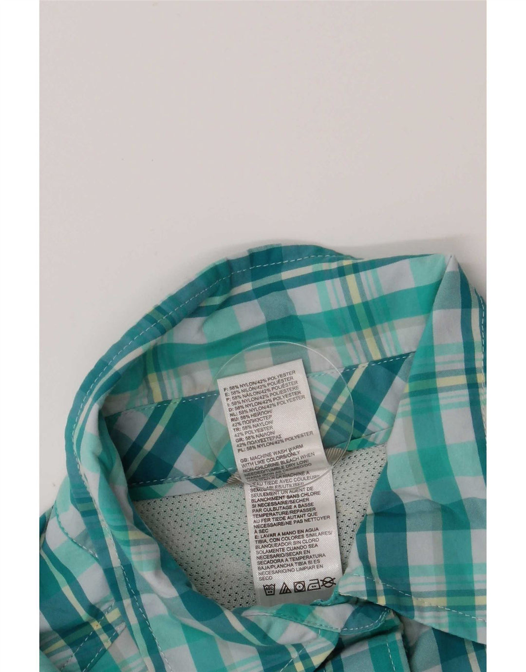 The North Face Chemise Femme UK 10 Petit Vert Check Nylon