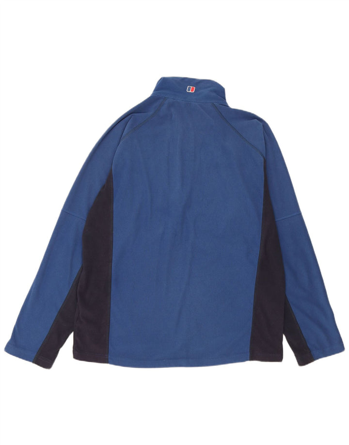 BERGHAUS Pull Polaire Col Zippé Homme Bleu Moyen Colorblock Polyester