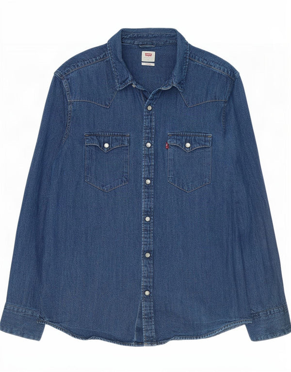 Levi's Chemise en Jean Standard Homme Bleu Large Coton