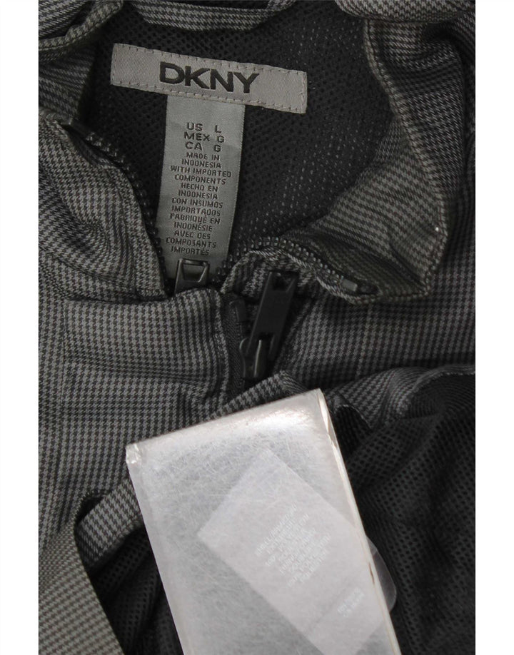 Dkny Veste utilitaire pour homme UK 40 Large Gris Pied-de-Poule Polyester