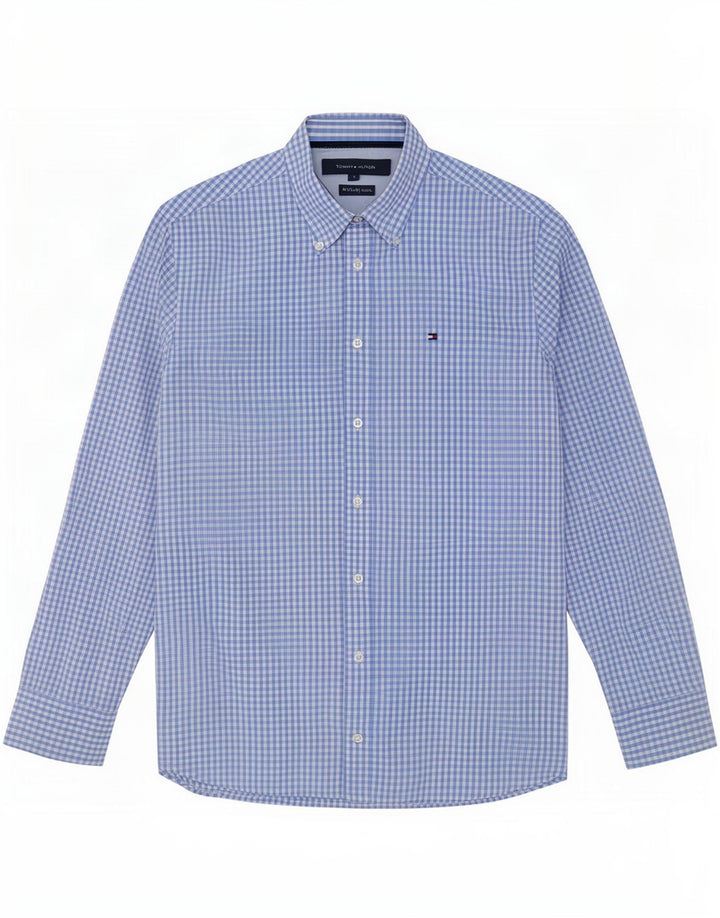 Tommy Hilfiger Chemise Homme Petit Bleu Vichy Coton