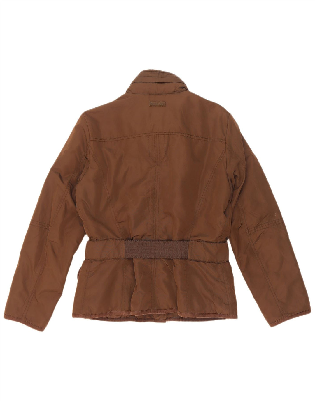 Marlboro Classics Veste utilitaire à capuche pour femme EU 42 Large Marron Nylon