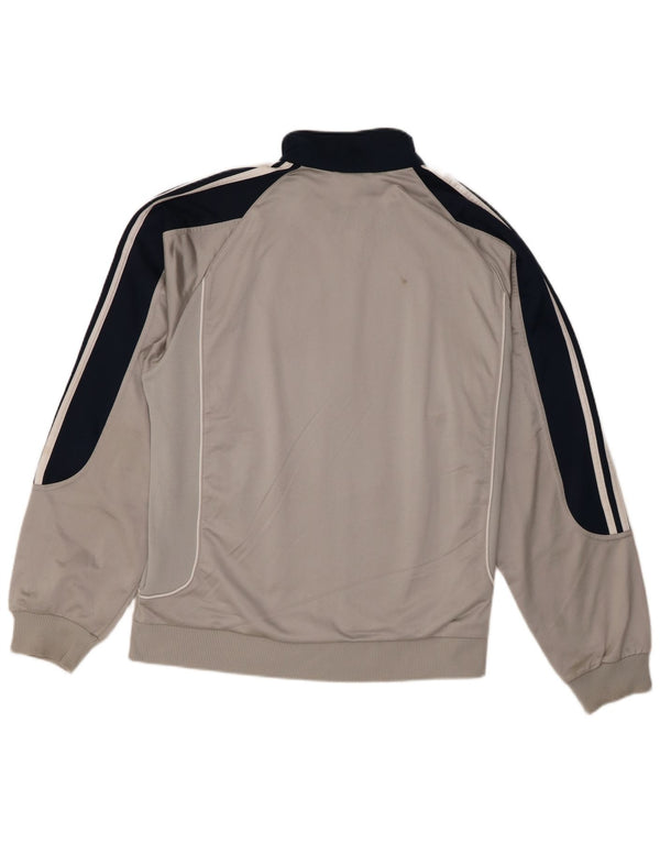 Adidas Veste de survêtement pour homme UK 42/44 Large Gris Colorblock Polyester