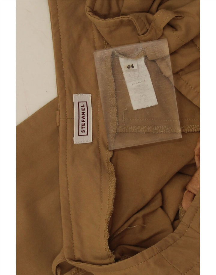 Stefanel Pantalon Chino Bootcut Femme IT 44 Medium W30 L32 Kaki Coton