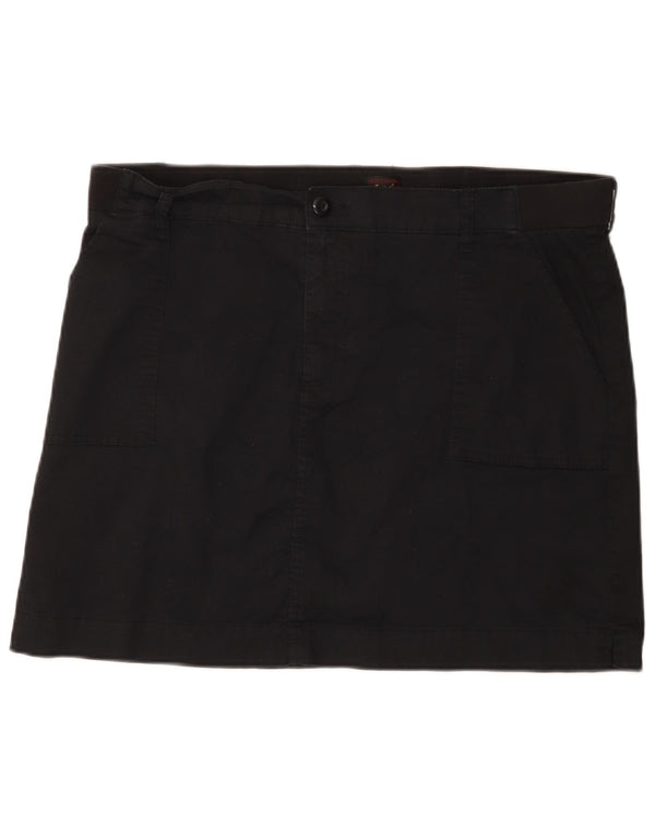Lee Mini jupe taille basse pour femme UK 20 2XL W40 Noir Coton