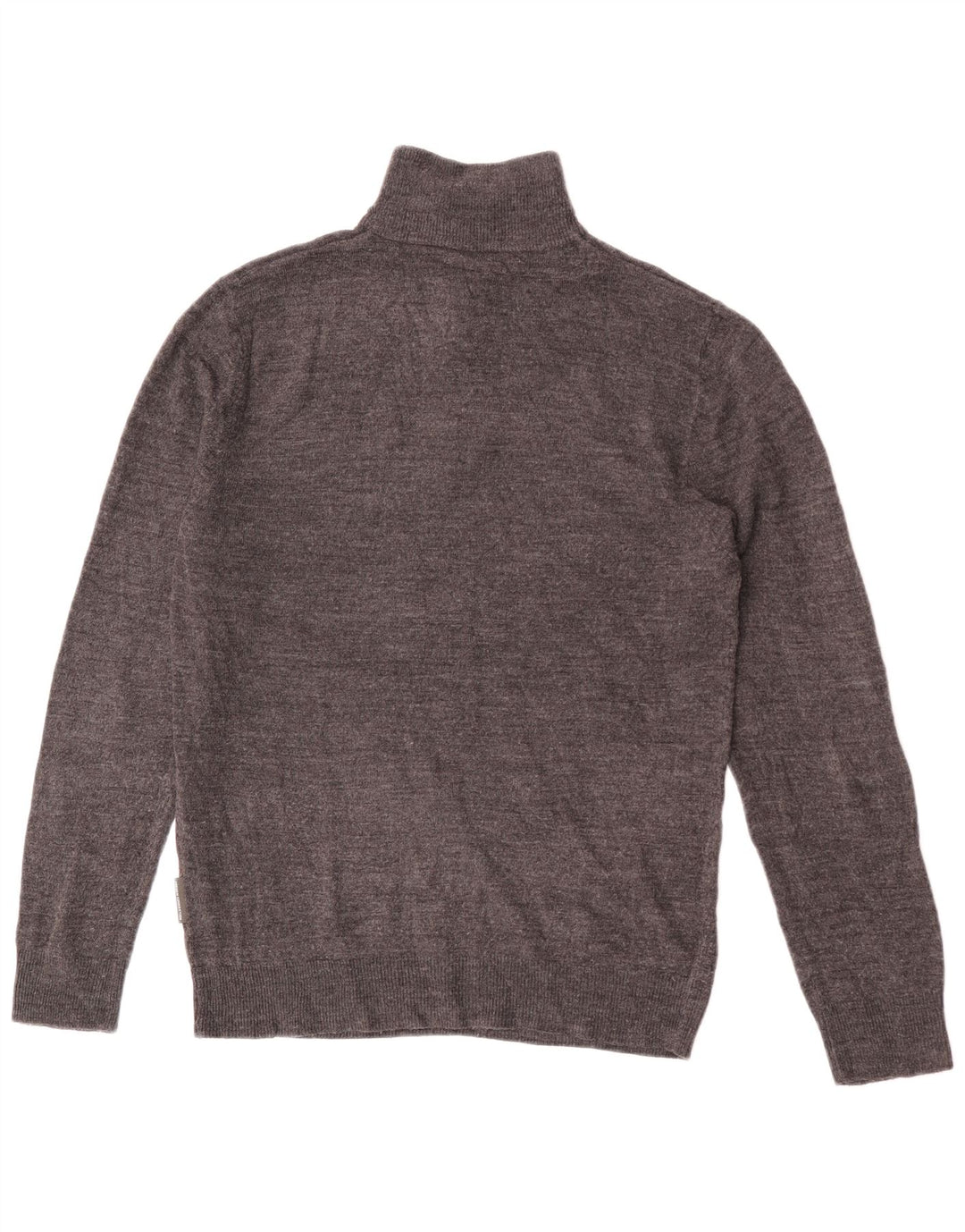 French Connection Pull Col Zippé Homme Grand Gris Acrylique Moucheté
