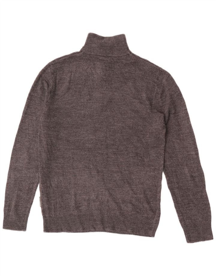 French Connection Pull Col Zippé Homme Grand Gris Acrylique Moucheté
