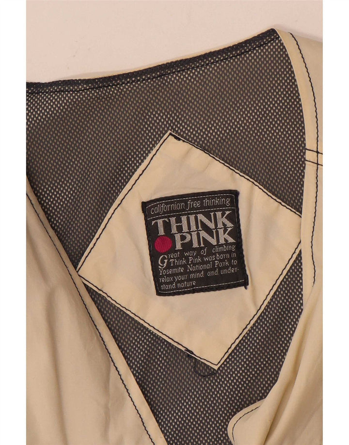 Think Pink Gilet utilitaire pour homme UK 42 XL Beige