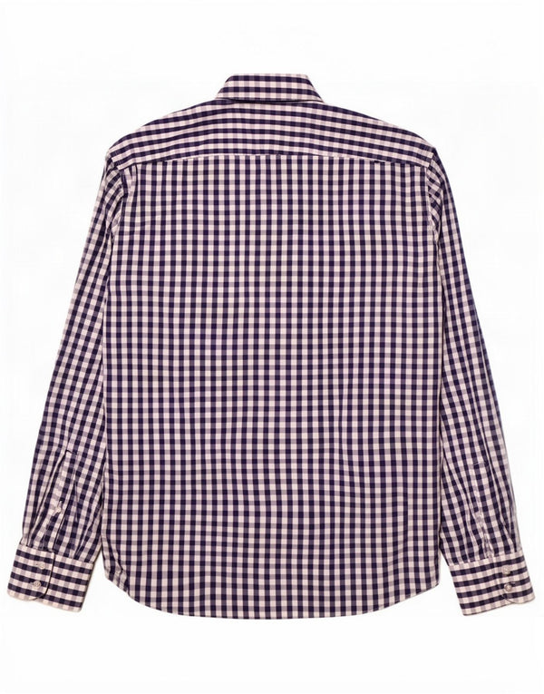 Hugo Boss Chemise coupe régulière pour homme Taille 42 16 1/2 Grand Vichy bleu marine