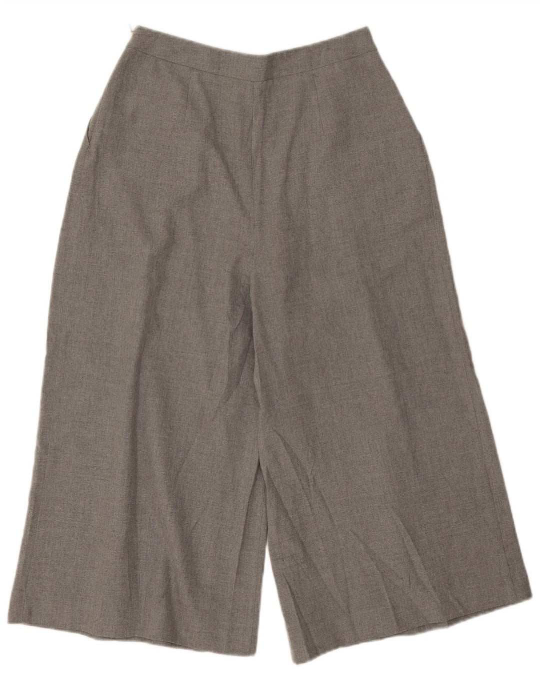 Pantalon Capri Cullotes Femme Zara Petit W26 L19 Polyester Moucheté Gris