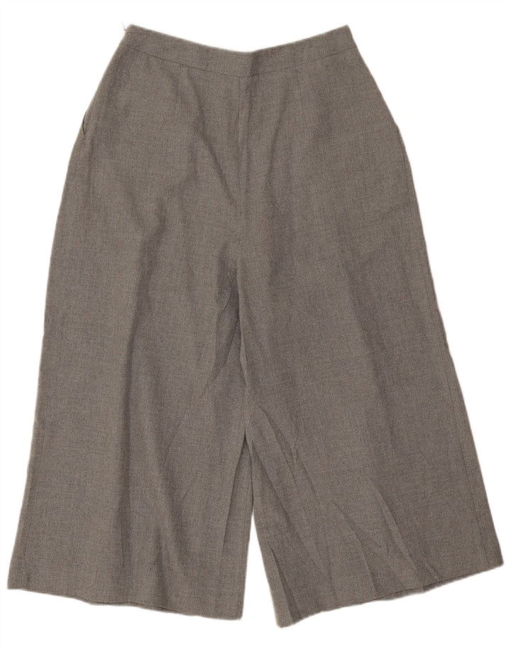 Pantalon Capri Cullotes Femme Zara Petit W26 L19 Polyester Moucheté Gris