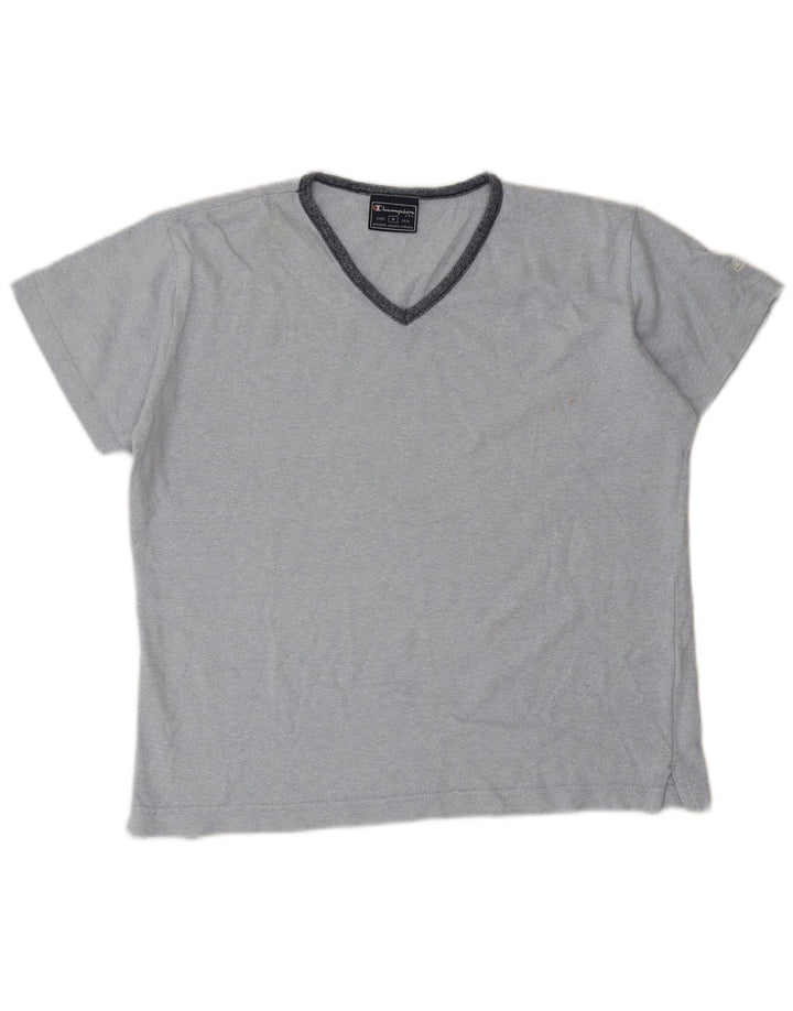 Champion T-Shirt Femme Top UK 14 Bleu Moyen Coton