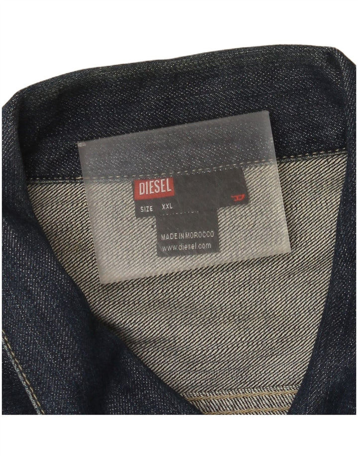 Diesel Veste en Jean Homme UK 44 2XL Bleu Marine Coton