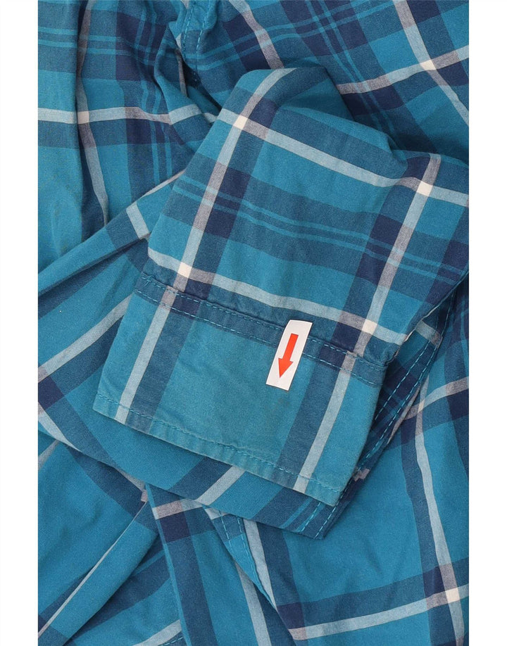 Hollister Chemise Homme Large Bleu Plaid Coton