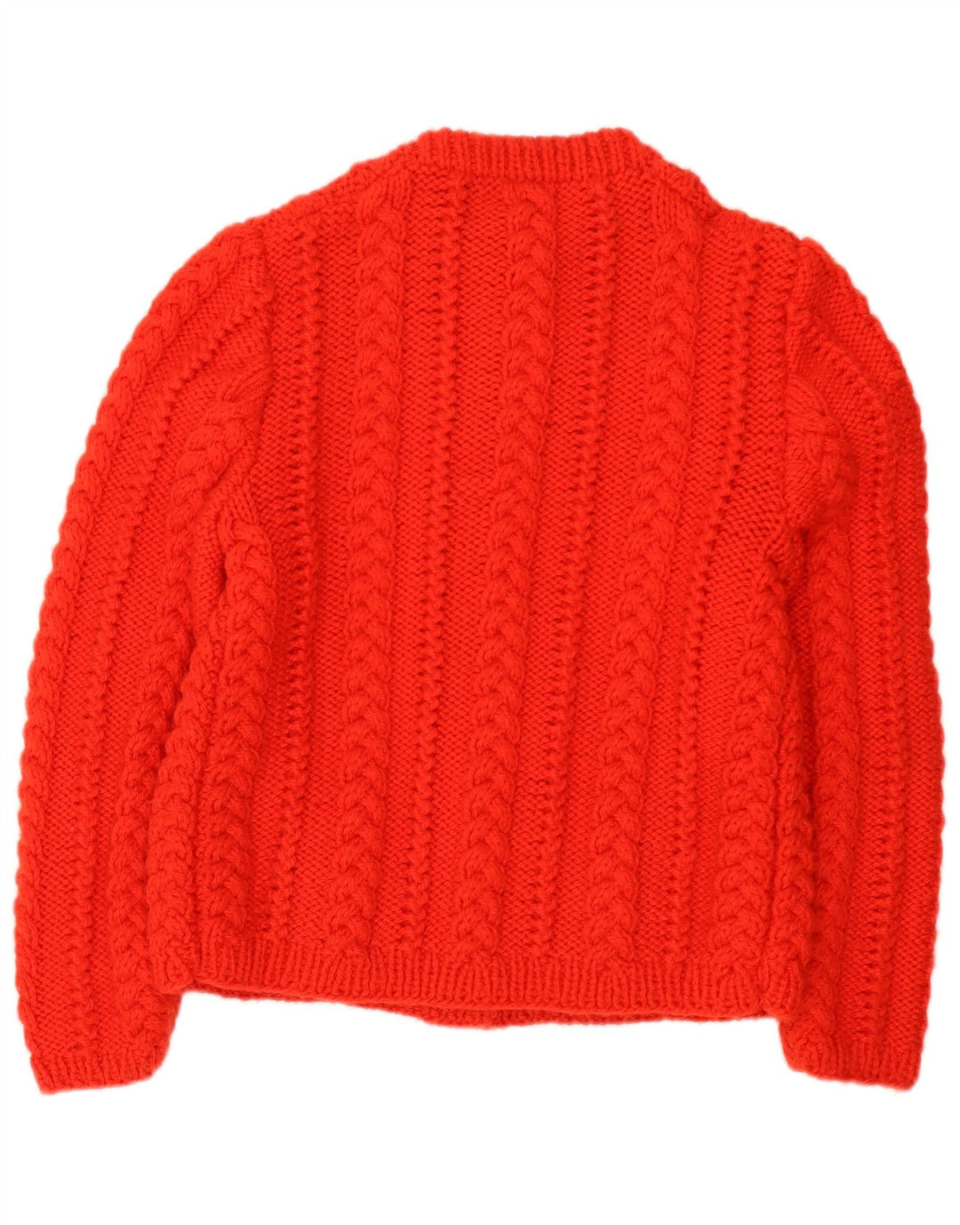 vintage Femme Cardigan Pull UK 14 Rouge Moyen