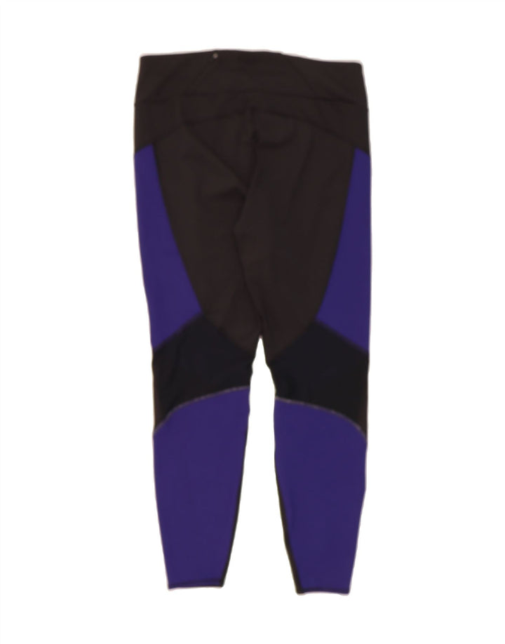 MARKS & SPENCER Womens Leggings UK 18 XL Black Colourblock Polyester Vintage Marks & Spencer and Second-Hand Marks & Spencer from Messina Hembry 