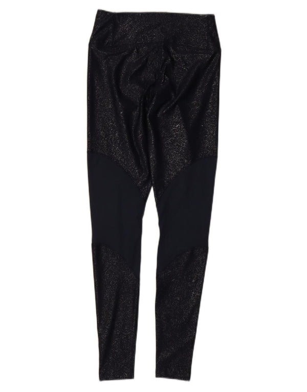 Nike Leggings Femme UK 4 XS Bleu Marine Colorblock Polyester