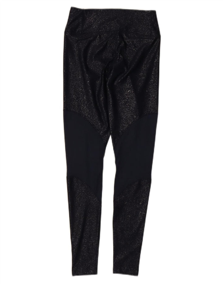 Nike Leggings Femme UK 4 XS Bleu Marine Colorblock Polyester
