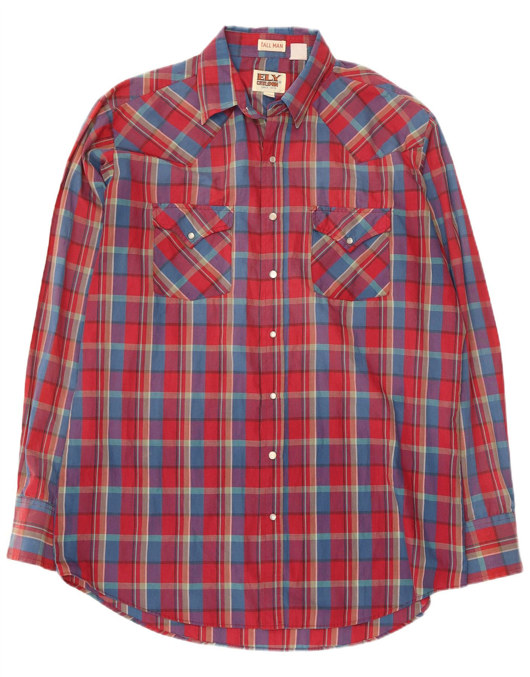 Ely Catteleman Chemise haute pour homme à carreaux rouges
