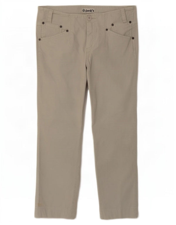 Dack's Pantalon décontracté droit pour femme IT 46 Large W32 L28 Gris Coton