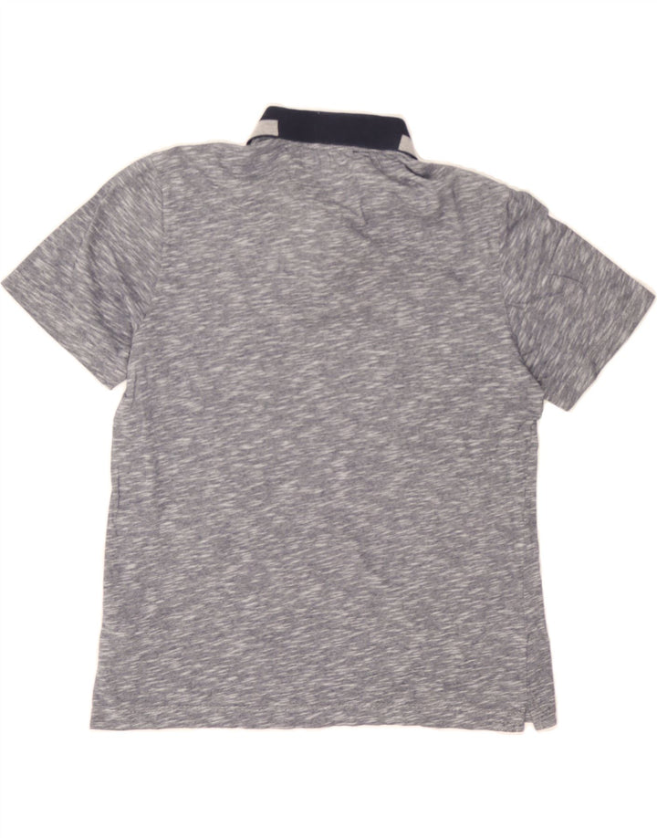 TED BAKER Mens Polo Shirt Size 3 Medium Navy Blue Flecked Cotton Vintage Ted Baker and Second-Hand Ted Baker from Messina Hembry 