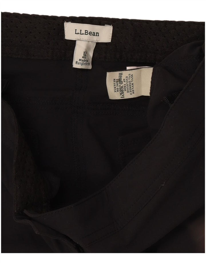 L.L.Bean Short cargo pour femme US 12 Large W34 Nylon noir