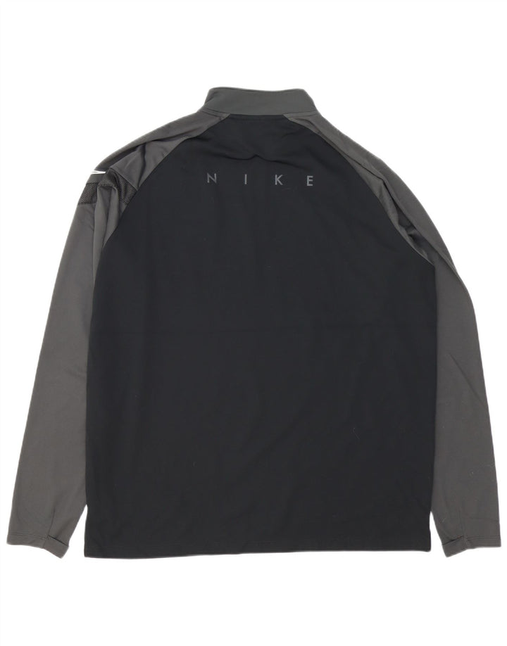 NIKE Haut de survêtement Dri Fit Graphic pour homme XL Noir Colorblock