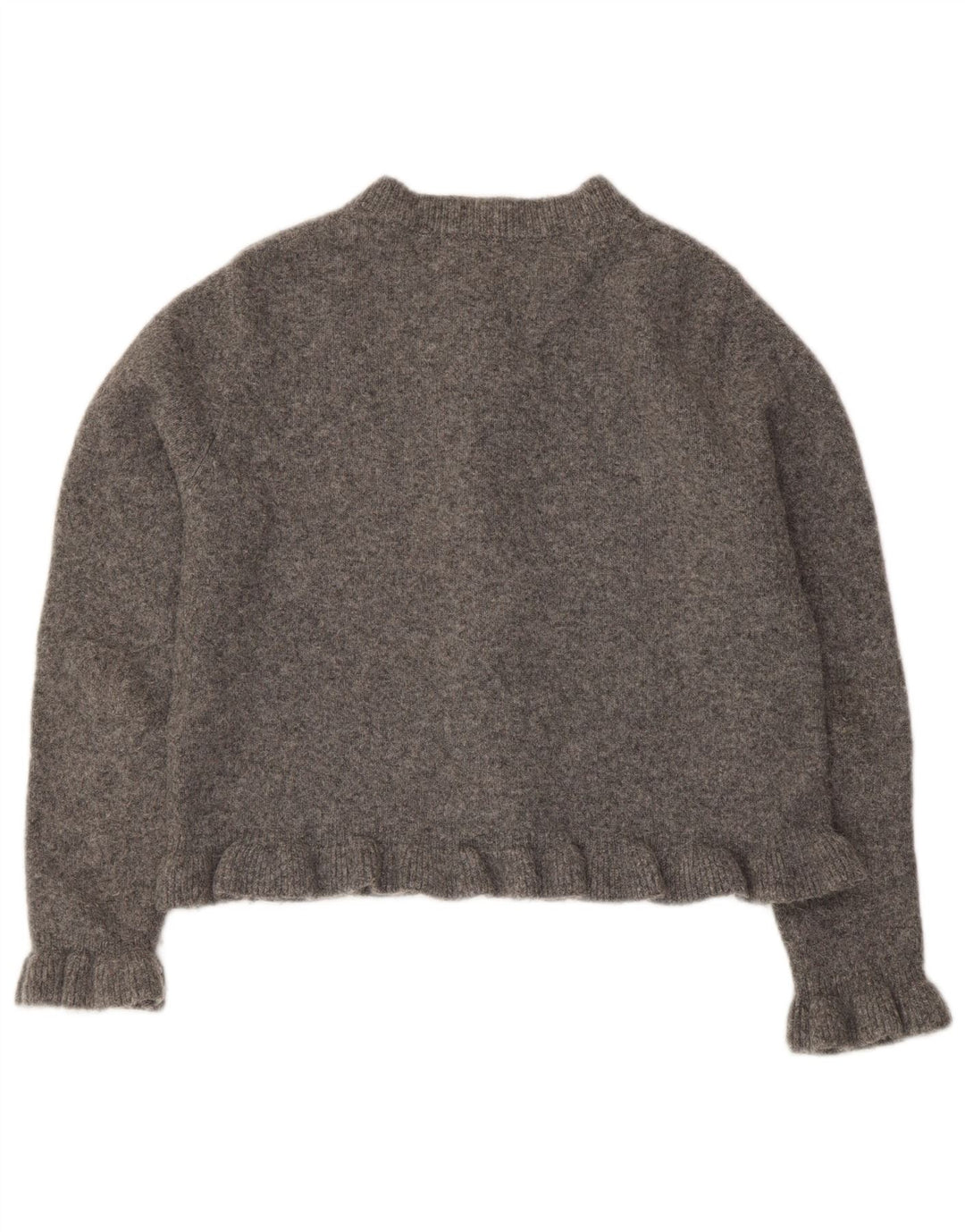 Zara Femme Boléro Jumper UK 14 Gris Moyen Polyester