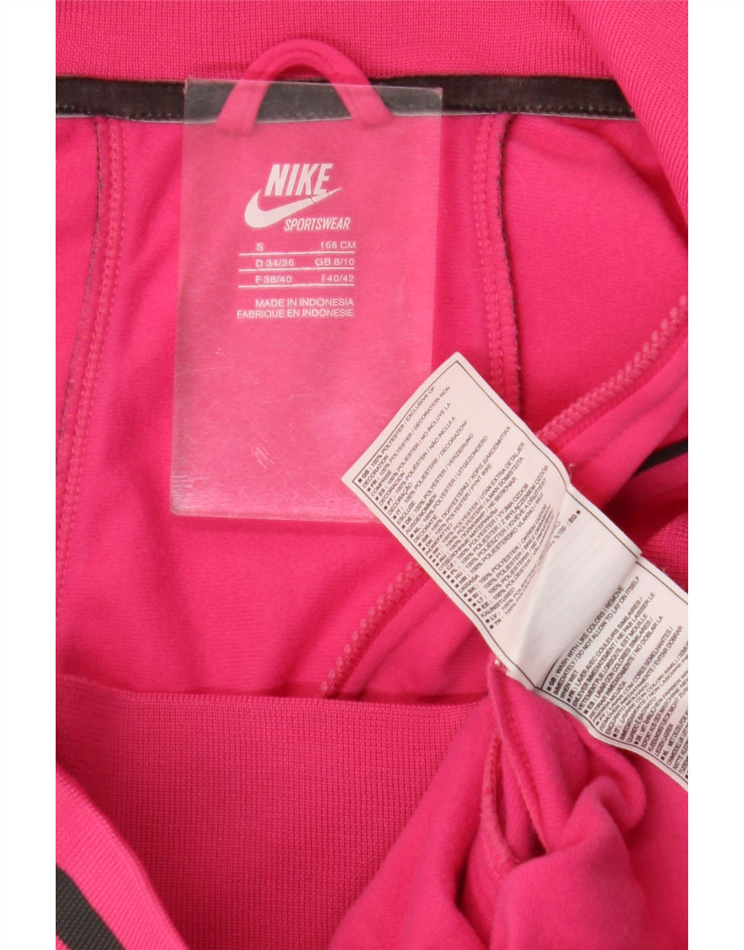 Nike Veste de survêtement pour femme UK 8/10 Petit Rose Colorblock Polyester