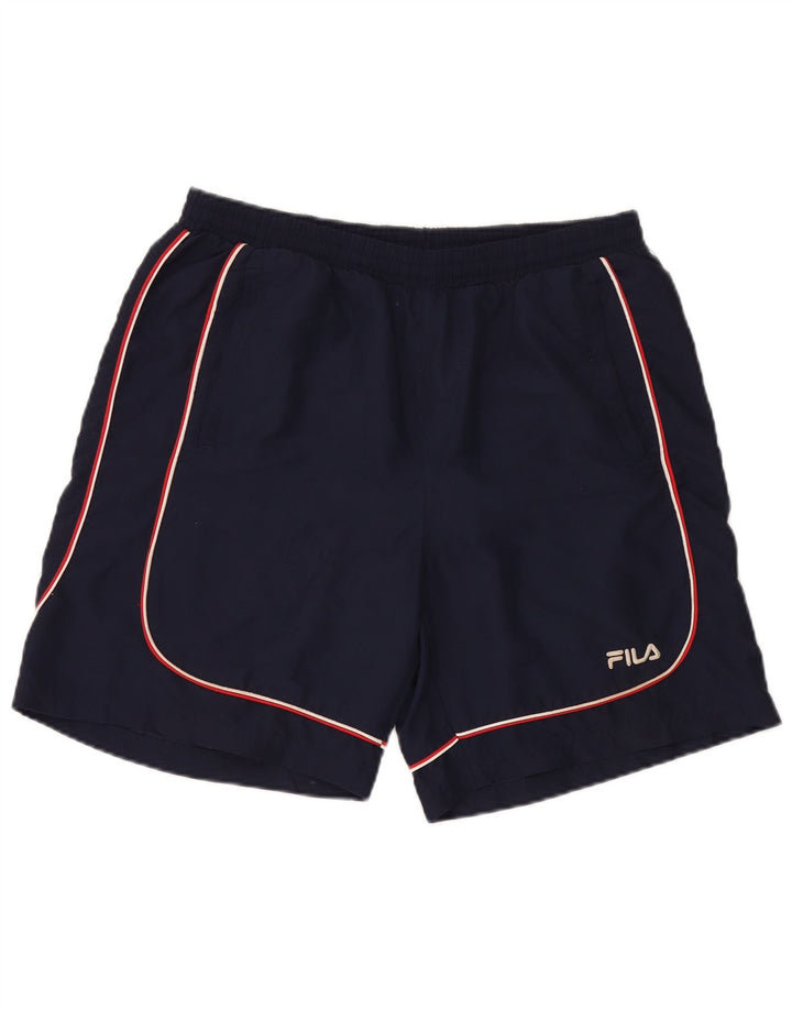 Fila Short de sport homme grand bleu marine polyester