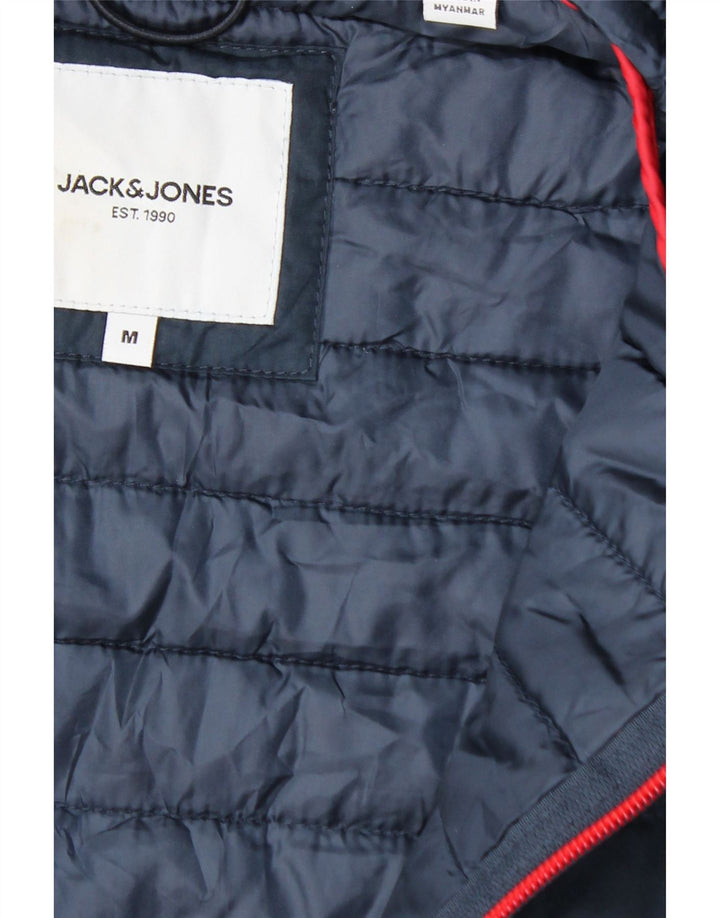Jack & Jones Veste matelassée à capuche pour homme UK 38 Bleu marine moyen