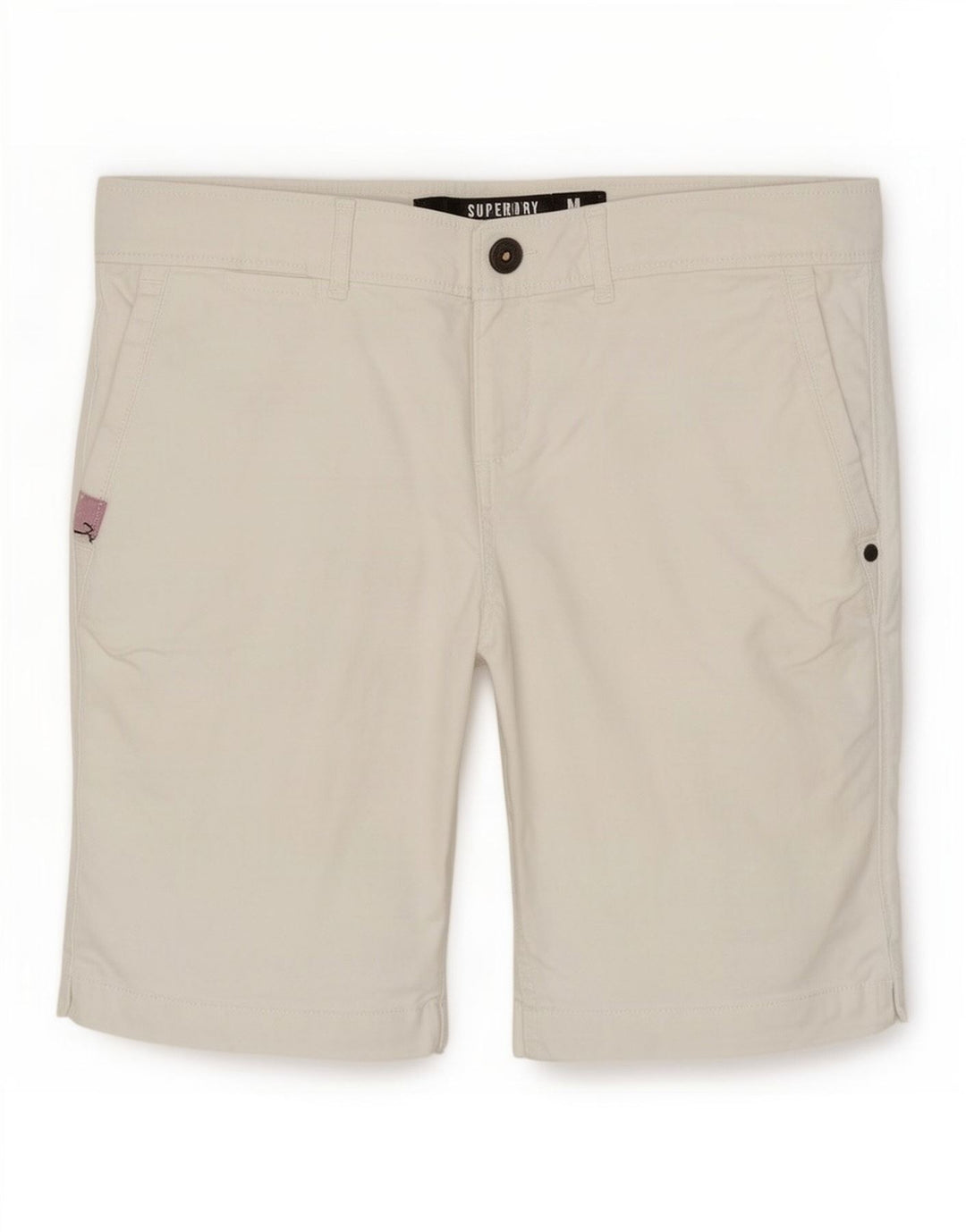 Superdry Short Chino Femme Medium W30 Coton Blanc