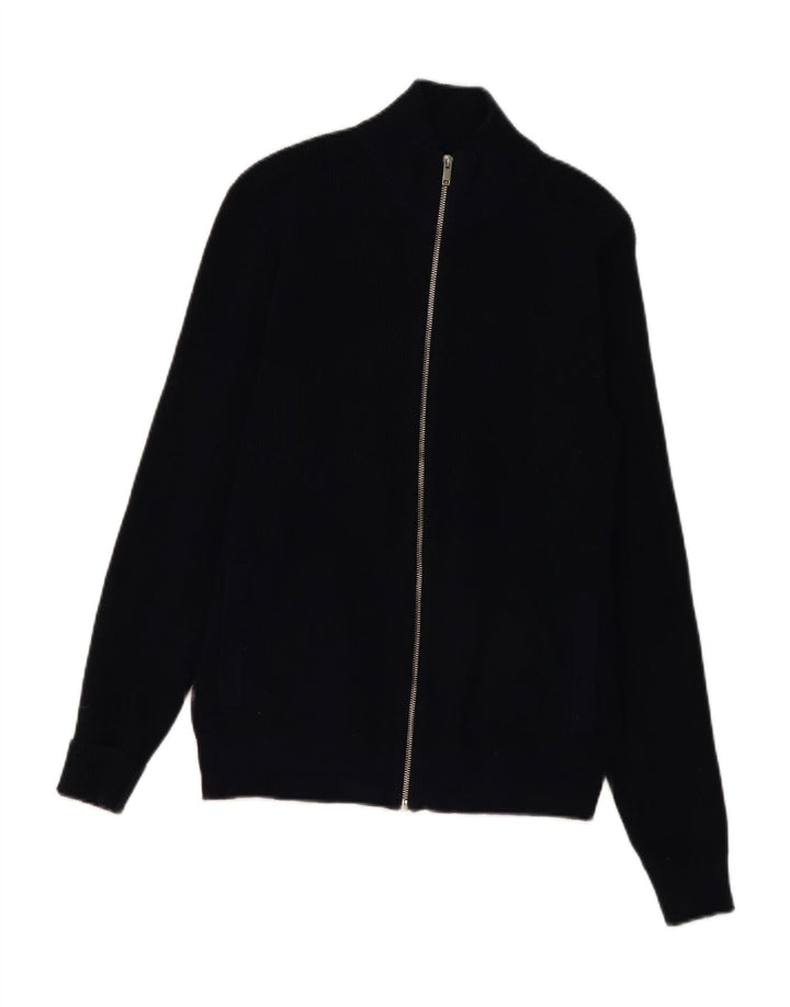 Marks & Spencer Pull Cardigan Homme Petit Bleu Marine Polyester