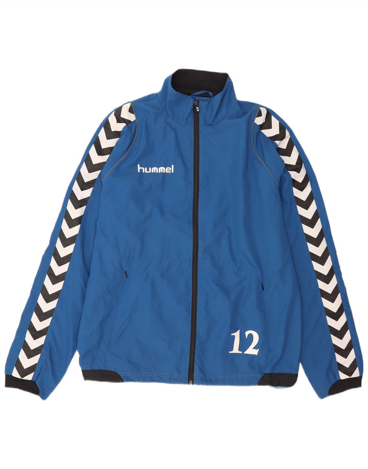 Hummel Veste de Survêtement Graphique Homme Bleu Moyen Polyester Colorblock