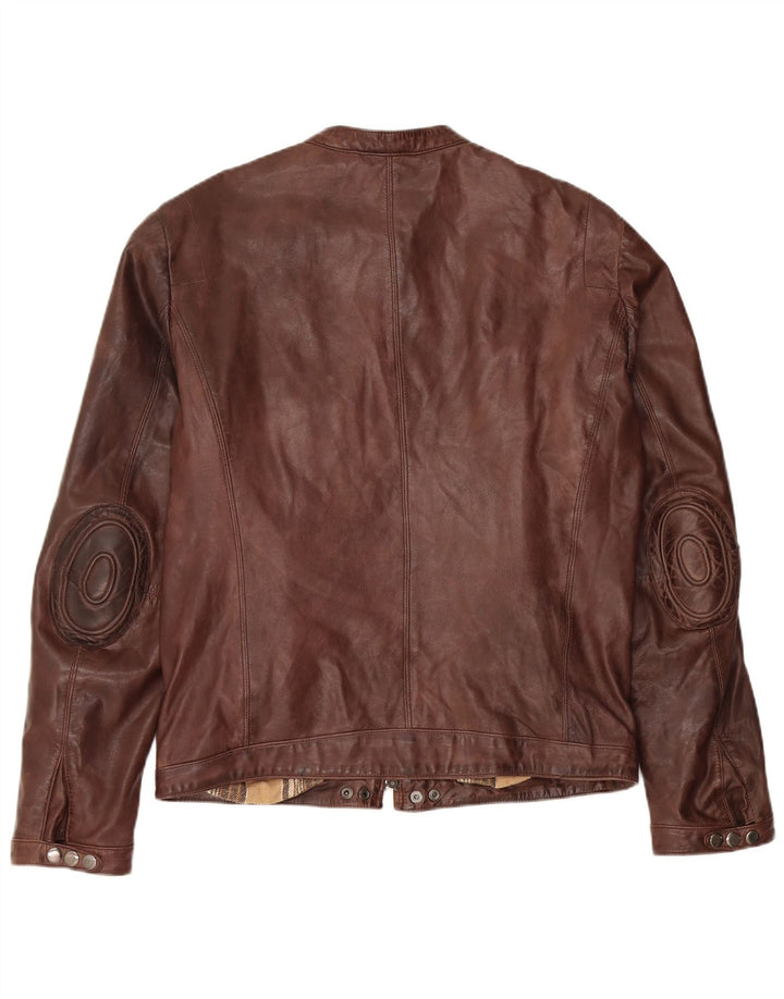 Zen Veste de course en cuir pour femme IT 52 2XL Cuir marron