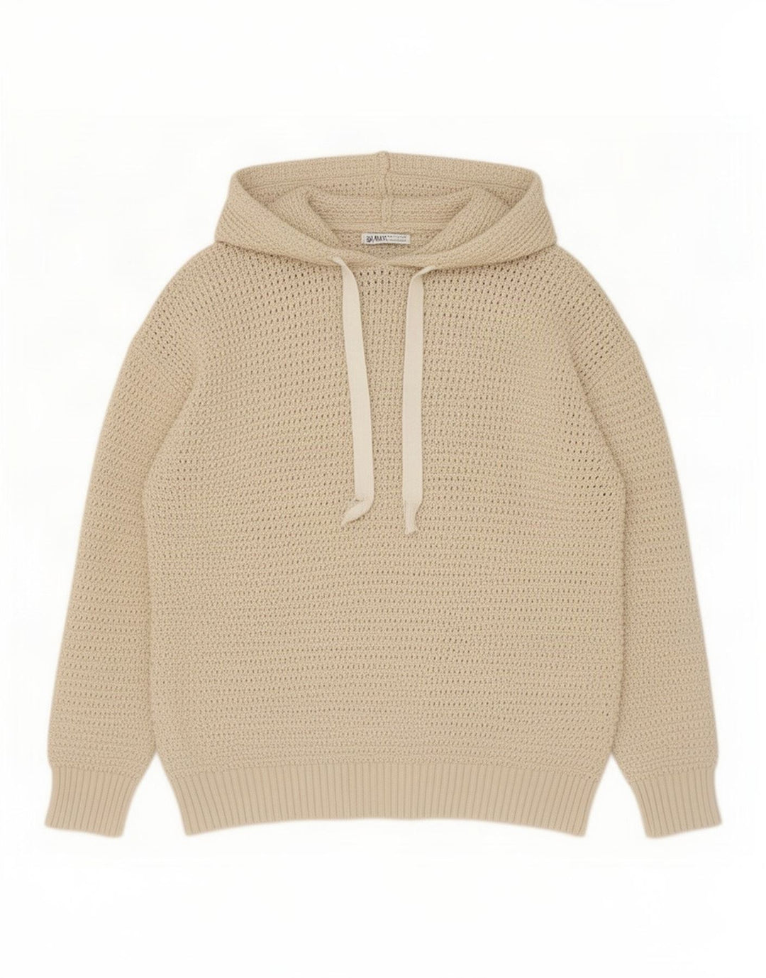 Zara Pull à capuche pour homme Large Beige