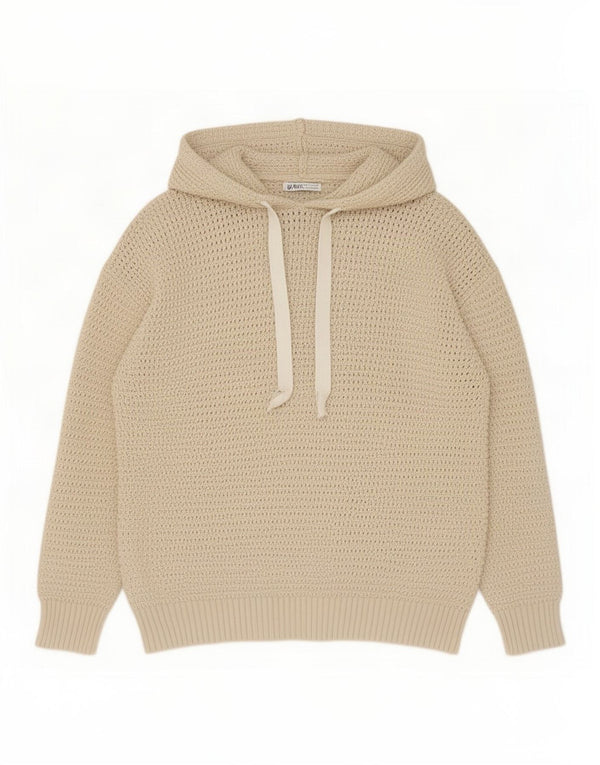 Zara Pull à capuche pour homme Large Beige