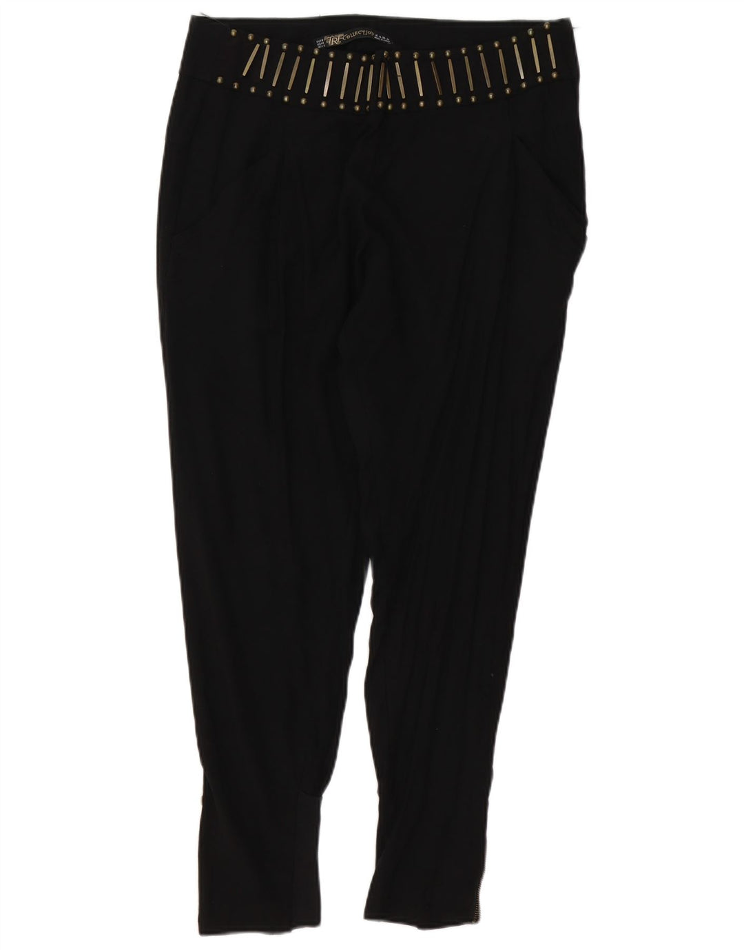 Zara Femme Pantalon Court Slim Moyen W28 L27 Noir