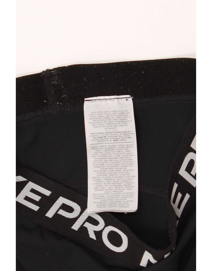 Legging Nike Dri Fit Crop Graphic pour femme UK 8 Small Noir Polyester