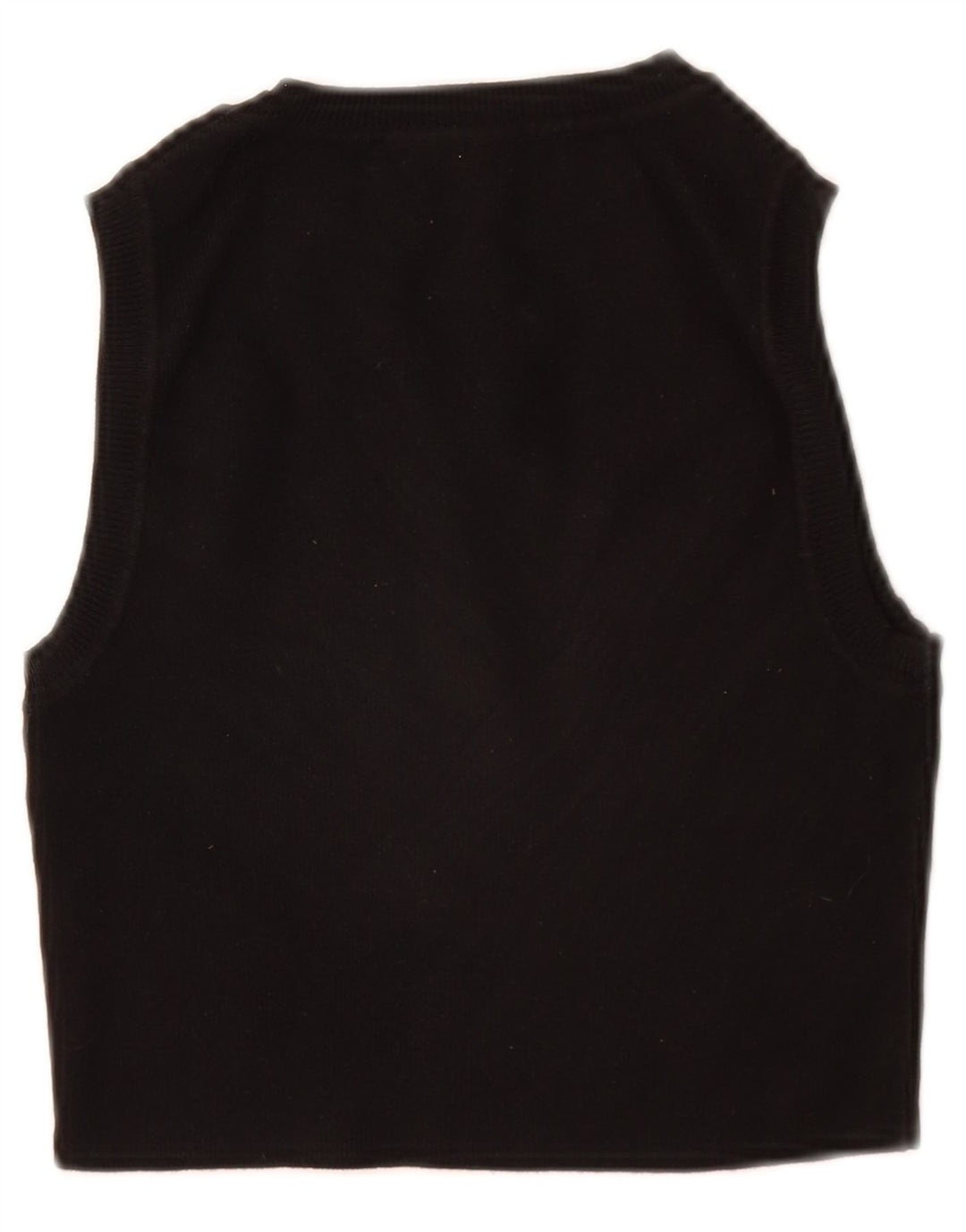 Zara Womens Crop Vest Débardeur UK 8 Small Noir Viscose