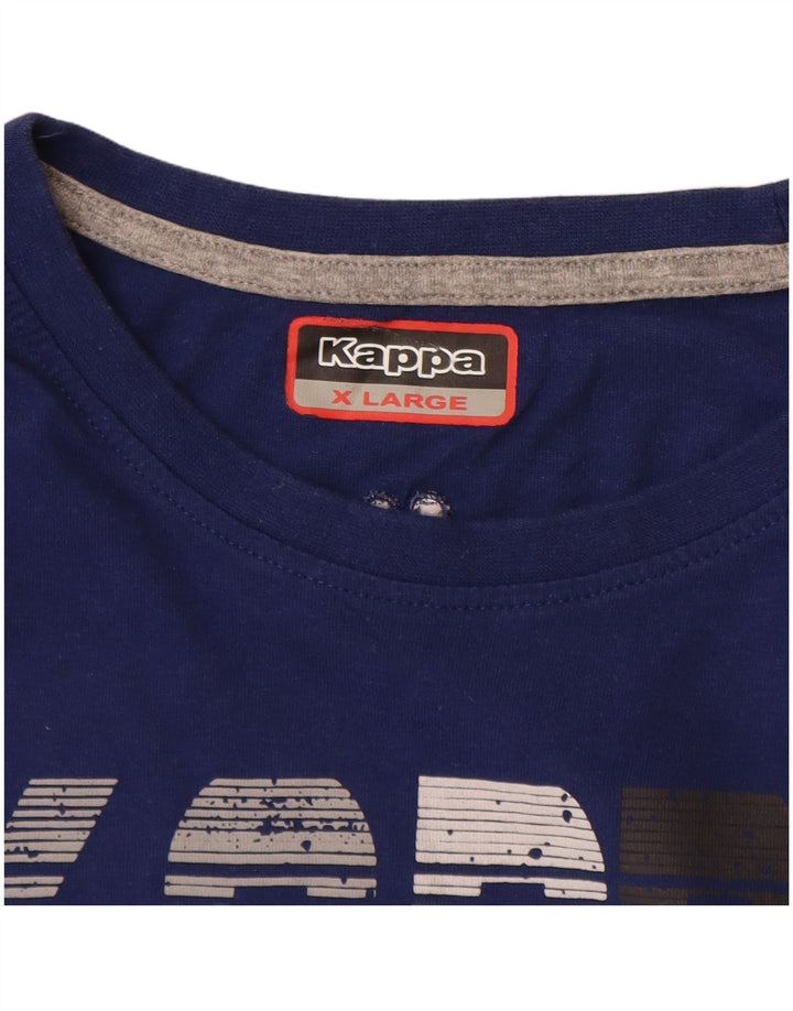 KAPPA T-Shirt Graphique Homme XL Bleu Marine