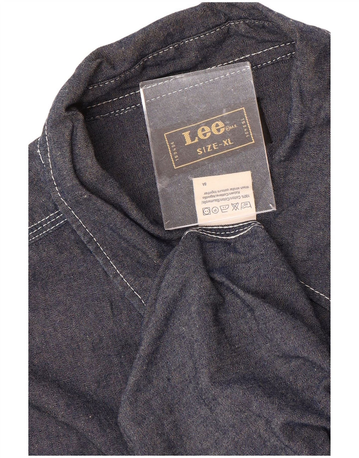 LEE Chemise Homme XL Bleu Marine Coton
