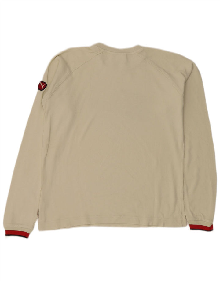 Puma Haut graphique à manches longues pour homme Petit coton blanc