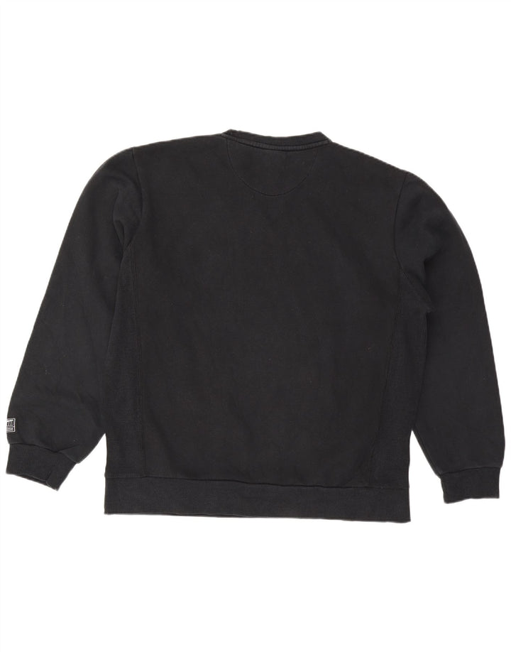 Puma Sweat-shirt graphique pour homme en coton noir Taille L
