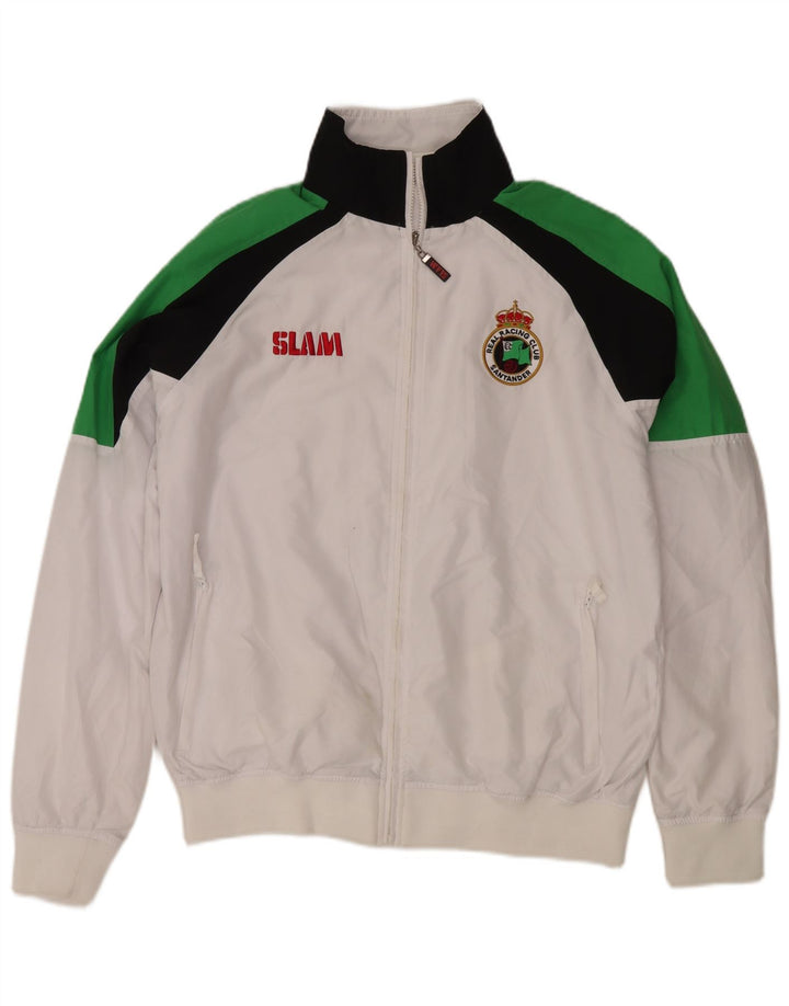 Slam Veste de Survêtement Graphique pour Homme Grand Blanc Colorblock Polyester