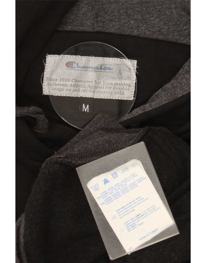 Champion Pull à capuche zippé pour homme en coton noir moyen