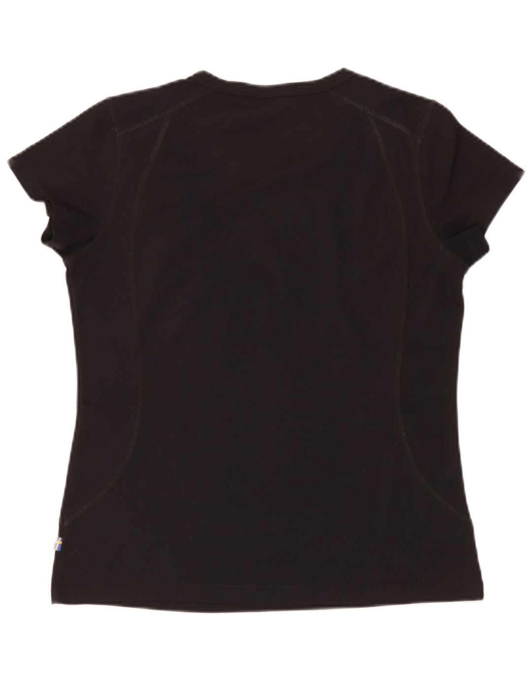Fjall Raven T-Shirt Femme UK 14 Moyen Noir Polyester