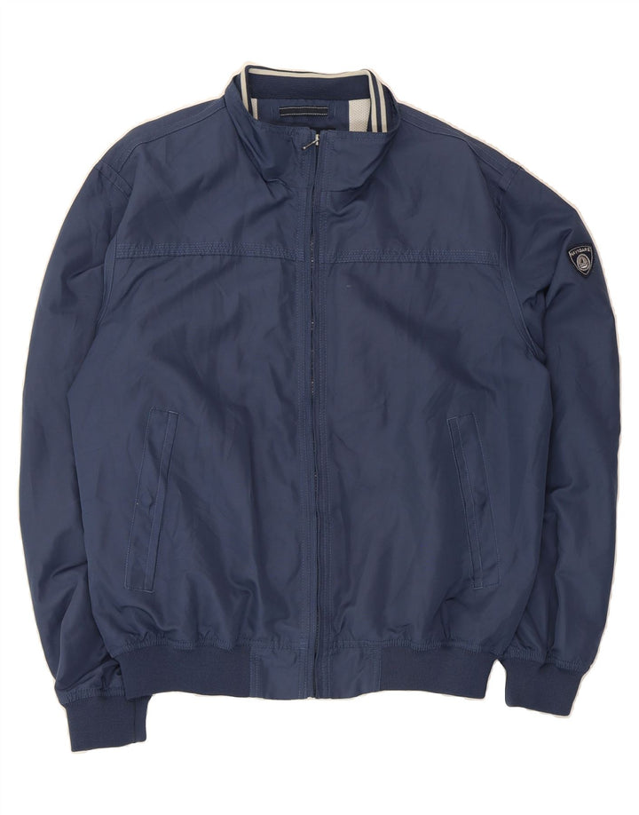 NAVIGARE Mens Bomber Jacket UK 42 XL Navy Blue Vintage Navigare and Second-Hand Navigare from Messina Hembry 