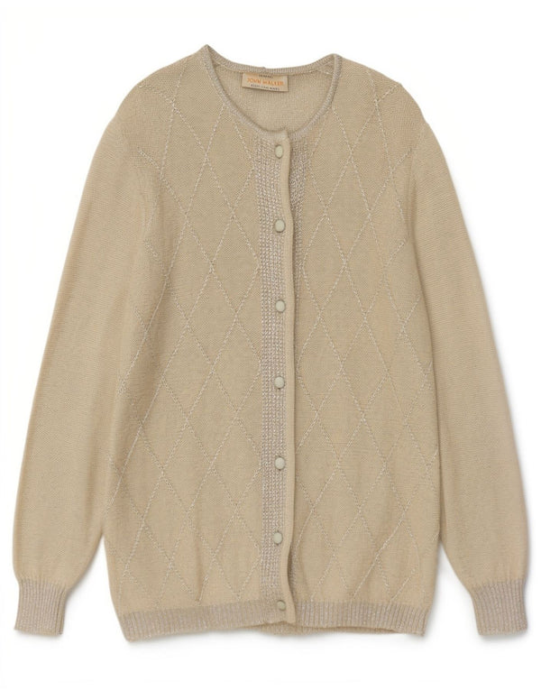 John Walker Cardigan pour femme UK 18 XL Gris Argyle/Diamond Laine
