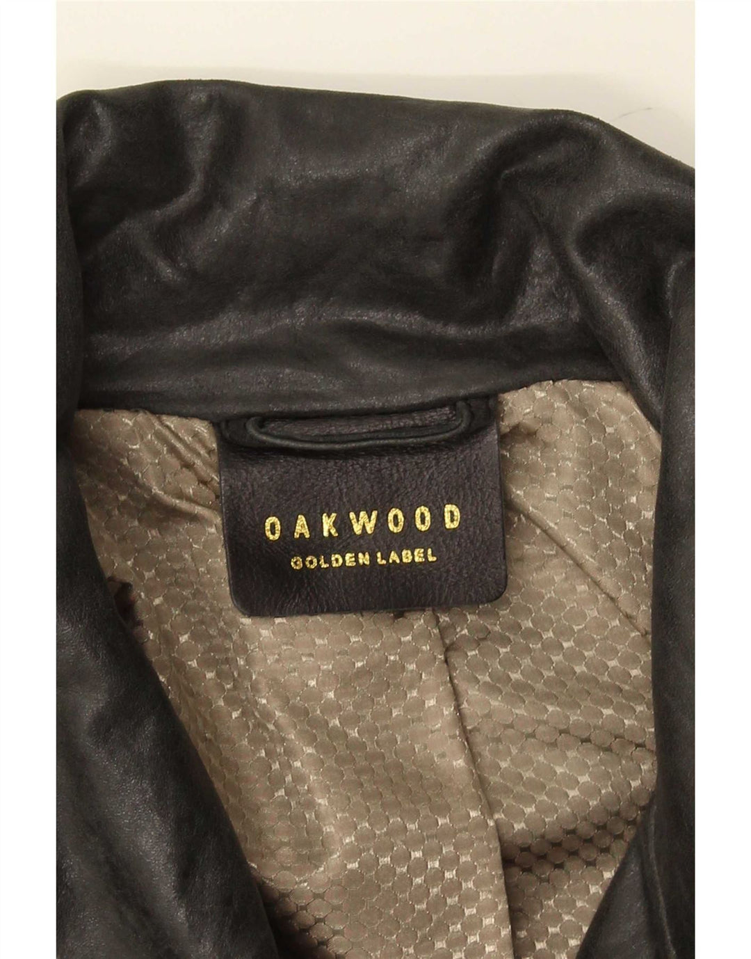 Oakwood Trench en cuir pour femme UK 14 Noir moyen